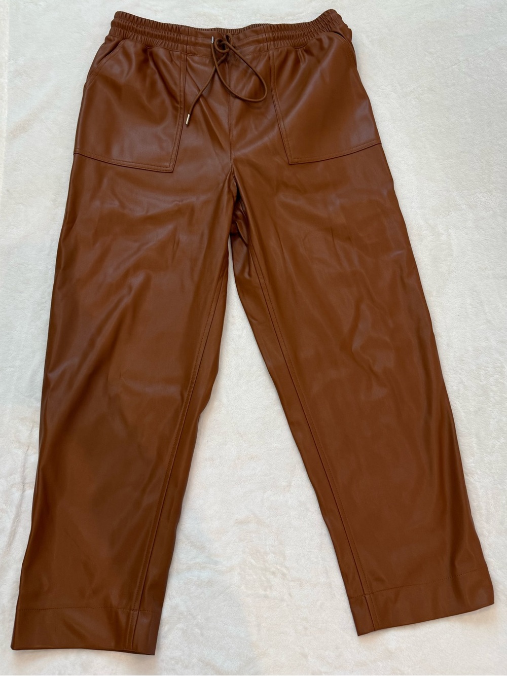 a new day Cognac Faux Leather Waistband Pants
